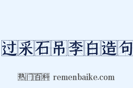 过采石吊李白造句是什么意思的图片